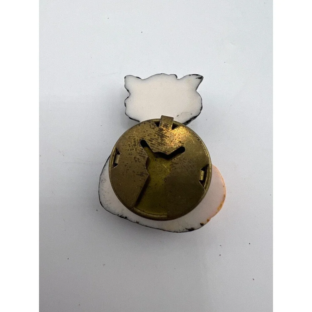 Vintage Black Cat And Pumpkin Novelty‎ Halloween Brooch Pin